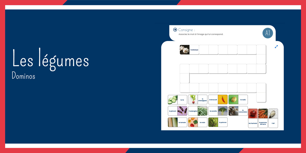 Les légumes : dominos