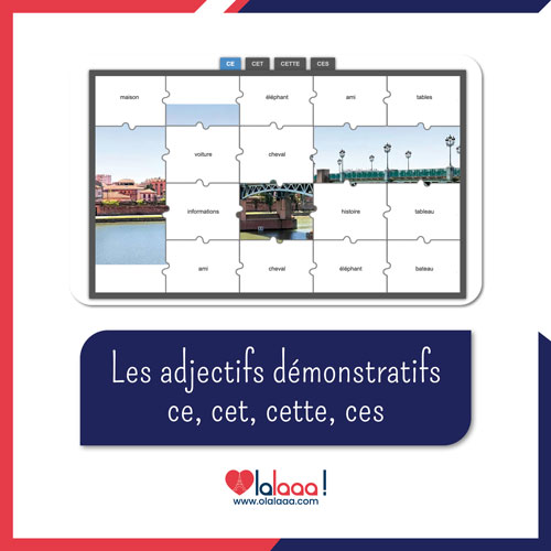 Ce, cet, cette, ces – Puzzle