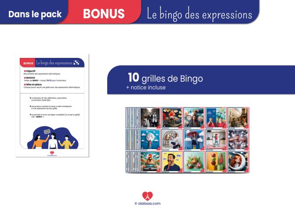 Bingo Langue au chat ? : Jeu FLE sur les expressions françaises
